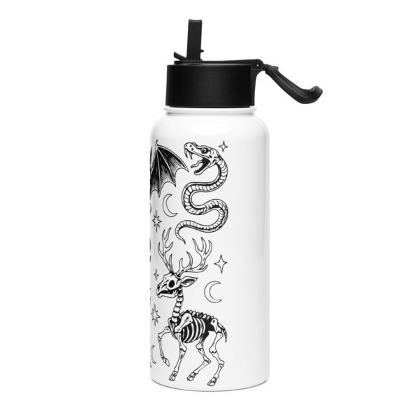 Omega Sigil Stainless steel water bottle with a straw lid - Image 3