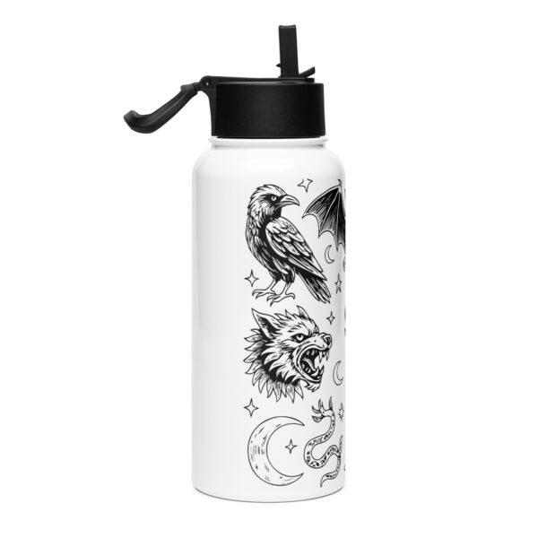 Omega Sigil Stainless steel water bottle with a straw lid - Image 4